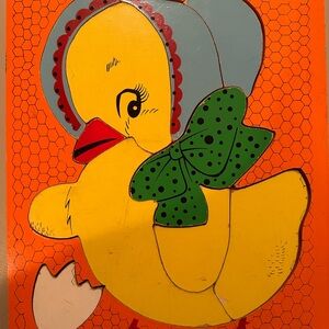 Lot of 11 Vintage Playskool Wooden Puzzles.